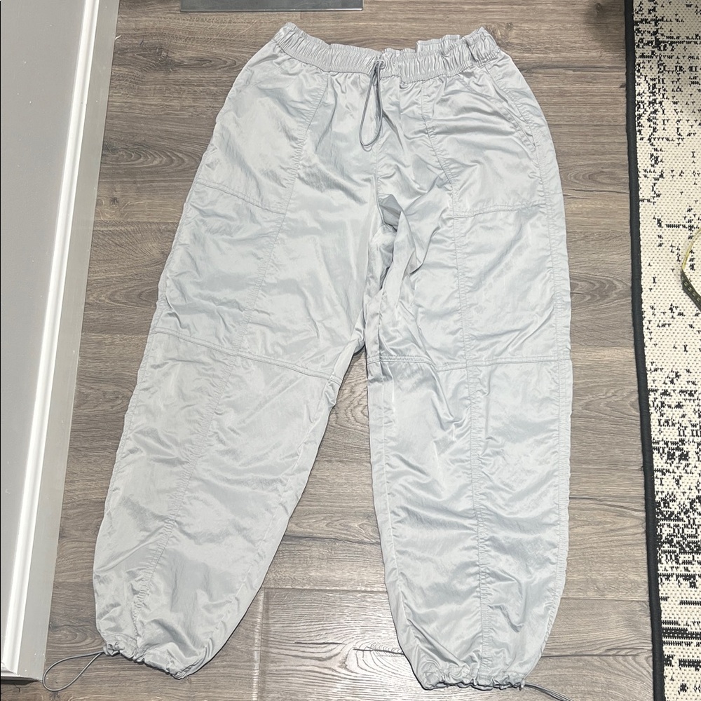 Wild Fable Parachute Pants (L) Silver
